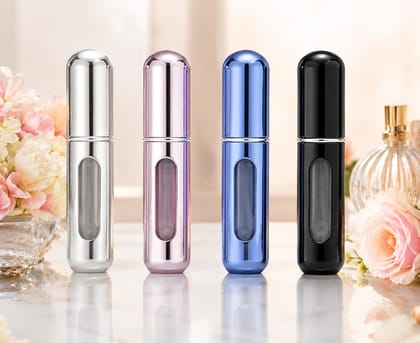 DHRUVINSRI Compact Mini Portable Perfume Empty Spray Bottle - Leak-Proof, Refillable Travel Size Perfume Atomizer for On-the-Go Fragrance, Convenient and Lightweight Design