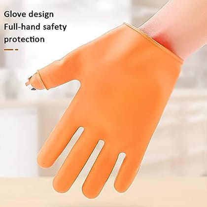 DHRUVINSRI Silicone Thumb and Finger Protector Gloves for Cutting, Harvesting, and Vegetable Prep