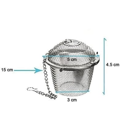 DHRUVINSRI Stainless Steel Easy Tea Filter – Compact, Lightweight, and Convenient for Effortless On-the-Go Brewing, for Tea Lovers | Single Pack