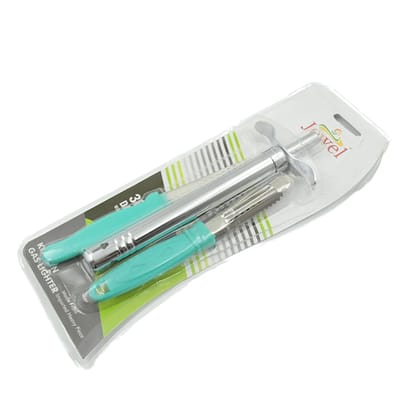 DHRUVINSRI 3-in-1 Kitchen Combo – Kitchen Lighter, Stainless Steel Knife, and Peeler for Complete Food Prep and Cooking Essentials