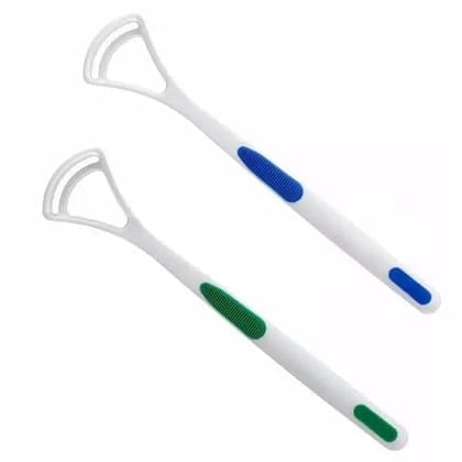 DHRUVINSRI Tongue Cleaner (2 pcs): Non-Toxic, BPA Free, Tongue Scrapers for Better Breath and Taste Sensitivity