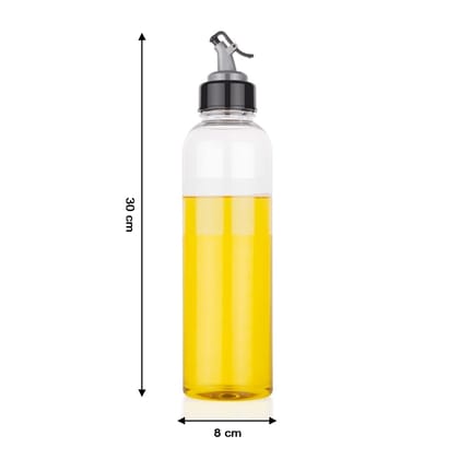 DHRUVINSRI Leak-Proof Transparent Plastic Oil Dispenser Bottle – Ideal for Storing and Dispensing Oil with Ease