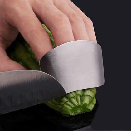 DHRUVINSRI Stainless Steel Finger Guard Cutting Protector 2+1 FREE