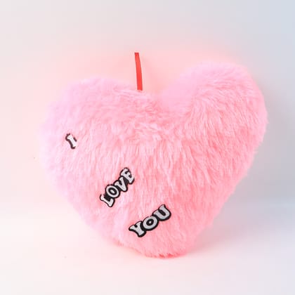 DHRUVINSRI Soft Plush Heart Shape Cushion With I Love You (1 Pc)