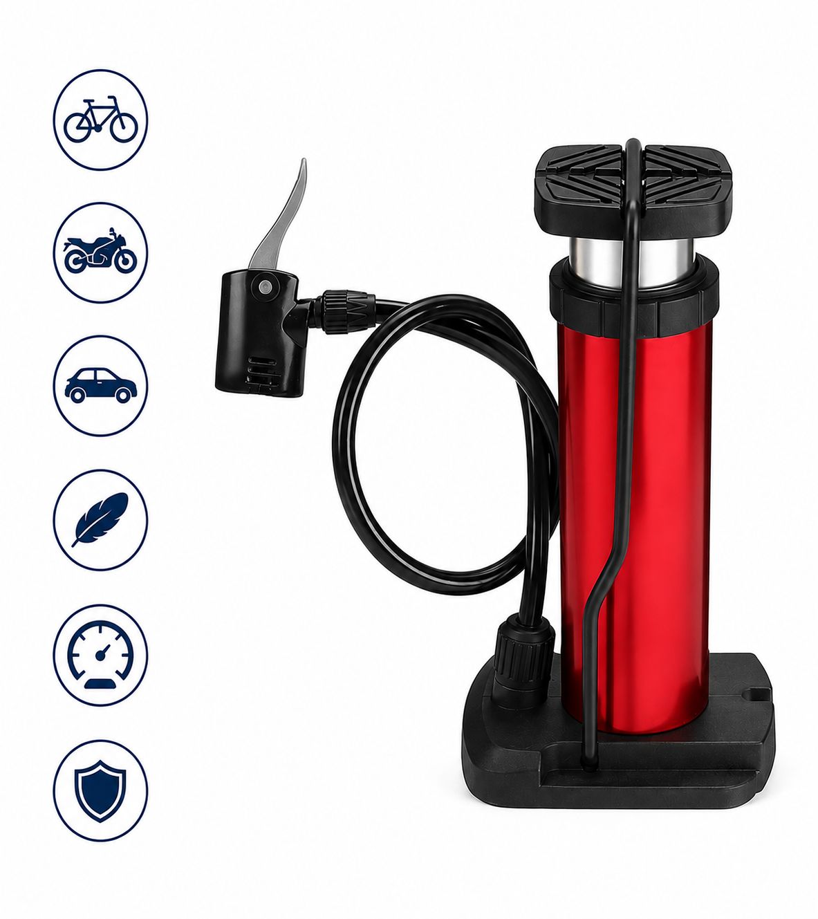 DHRUVINSRI Portable Mini Foot Pump For Bicyclebike And Car-1Pc