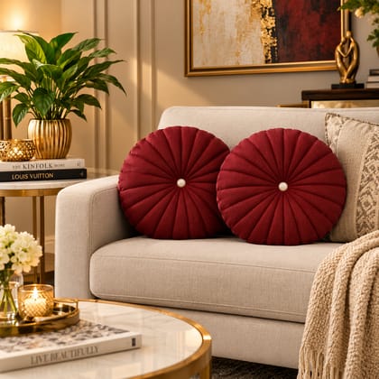 DHRUVINSRIVelvet Sofa Cushions Set of 2 Pillow, Cushion, Cushions for Sofa, Cushion Pillow, Sofa Pillow, Cushions for Bed,one piece