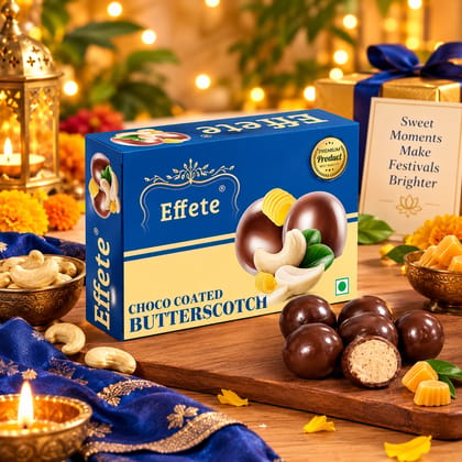 DHRUVINSRI Choco Coated Butterscotch Nuts – Crunchy Chocolate Delight, 32 Grams, Medium Sugar Coating,  More Nutty, Healthy - 50 Grams/Pack
