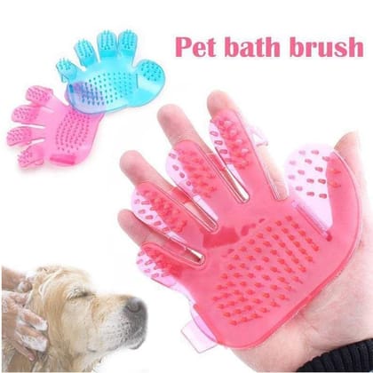 DHRUVINSRI Rubber Pet Cleaning Massaging Grooming Glove – Gentle Brush for Bathing, Brushing, and Massaging Your Pet's Coat