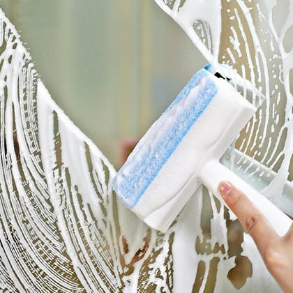 DHRUVINSRI. 22-in-1 Glass Wiper & Brush – Double-Sided Cleaner for Mirrors, Tiles & Windows Tile Cleaner, Bathroom Pot Cleaner, Glass Wipe Bathroom Wiper Window Glass Wiper