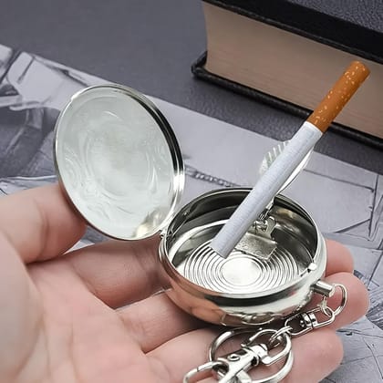 DHRUVINSRI Mini Pocket Stainless Steel with Keyring - Portable,Sleek, Compact & Stylish Accessory for Effortless Convenience (1pc)