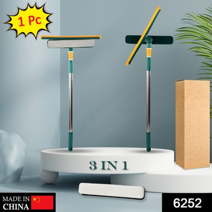 DHRUVINSRI 3-in-1 Glass Wiper – Multifunctional Cleaning Tool for Household and Office Use, Ideal for Wiping Floors, Glass Surfaces, and Dusting