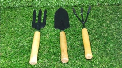 DHRUVINSRI Gardening Tools - Hand Cultivator Small Trowel Garden Fork (Set Of 3)