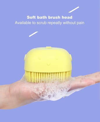 DHRUVINSRI Multi-Function Silicone Body Brush with Shampoo Dispenser – Gentle Massage and Convenient Cleaning for Your Skin
