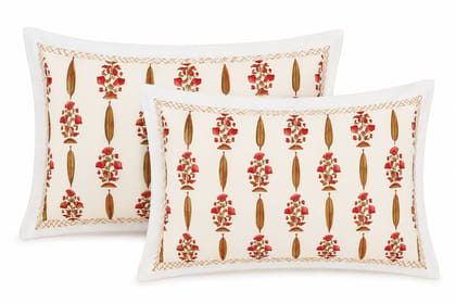 Hand Block Print Luxury Super King Cotton Bedsheet 108x108 With 2 Pillow Covers, 250GSm, 144TC