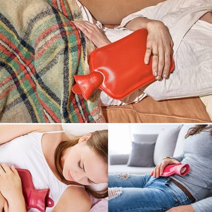 DHRUVINSRI Rubber Hot Water Heating Bag: Comfortable and Effective Pain Relief for Cramps, Aches, and Tension