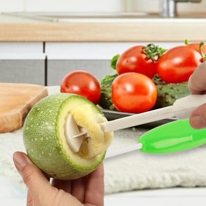 DHRUVINSRI Kitchen Plastic Vegetables Drill Spiral Cutter Spiralizer Digging for Stuffed Vegetable (Multicolor)