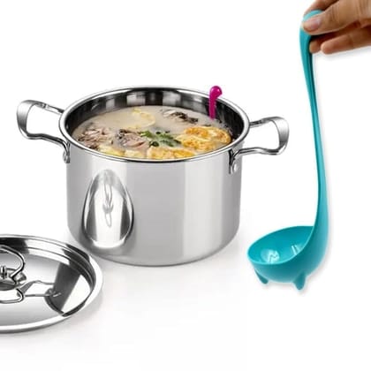 DHRUVINSRI Soup Spoon with Long Handle: Ergonomically Designed for Easy Access, Comfort, and Precision When Serving Soups, Stews, and Hot Beverages
