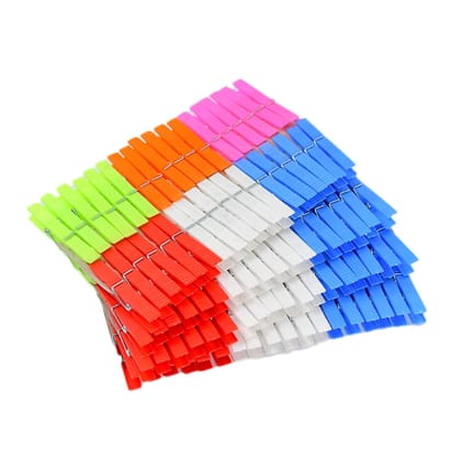 DHRUVINSRI Multi-Purpose Plastic Clothes Clips – Set of 144 Durable Clips for Hanging and Drying Clothes, Ideal for Home, Laundry, and Outdoor Use