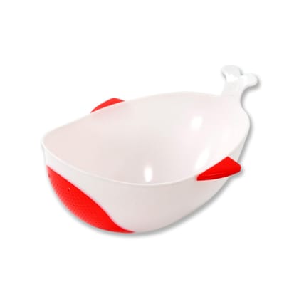 DHRUVINSRI Plastic Rice Pulses Fruits Vegetable Noodles Pasta Washing Bowl and Strainer