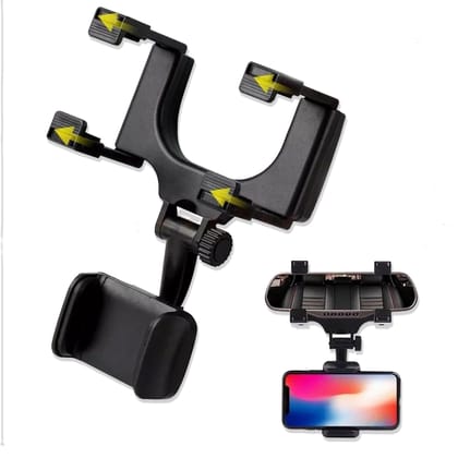 DHRUVINSRI Rear View Mobile Holder Universal Vehicle Rear View Mirror Mobile Phone Mount Stand