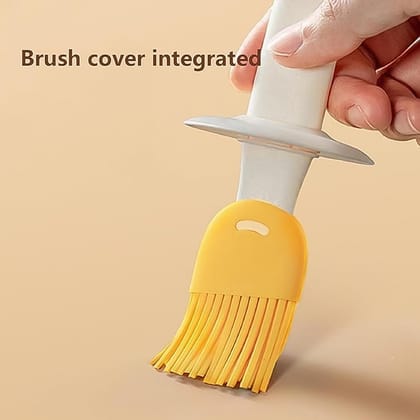 DHRUVINSRI 2-in-1 Oil Dispenser Bottle with Silicone Basting Brush (Set of 1)