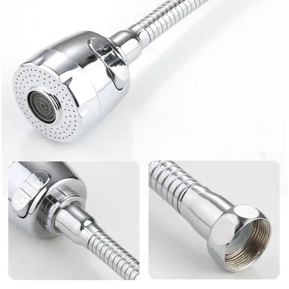 DHRUVINSRI Plastic 360° Rotating Water-Saving Sprinkler & Faucet Aerator with Jet Stream Spray Setting – Splash-Proof Filter Extender for Sink & Bathroom (6 Inch)