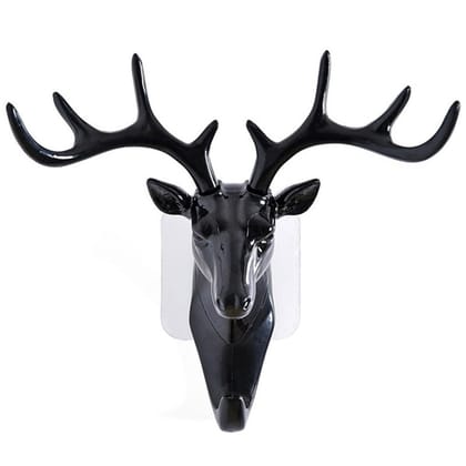 DHRUVINSRI Deer Head Decorative Wall and Door Hook Hanger – Functional and Stylish Solution for Hanging Coats, Keys, Bags, and Other Essentials
