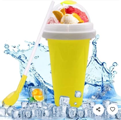 DHRUVINSRI Magic Quick Frozen Smoothie Maker Cup – Double-Layer Slushy Squeeze Cup (1 Piece)