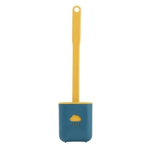 DHRUVINSRI Silicone Soft Bristle Toilet Brush – Flexible, Durable Design with Quick Dry Holder for Efficient Cleaning – Multicolor, Pack of 1