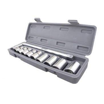 DHRUVINSRI 10-Piece 3/8 in. Drive Standard Socket Wrench Set – 6 Pt. Wrenches for Precision and Durability in DIY and Use