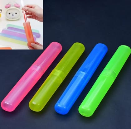 DHRUVINSRI Toothbrush Case, Multicolor – Dustproof, Compression-Resistant, and Travel-Friendly, Keeps Your Toothbrush Clean and Safe | Pack of 4