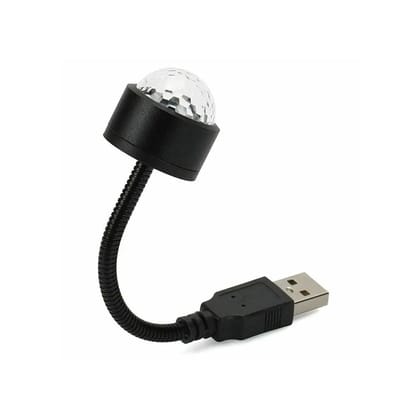 DHRUVINSRI USB Star Night Light Projector and MINI Disco Ball Light, Adjustable AUTO ROOF Interior CAR Ceiling Lights, Flexible Atmosphere Strobe Light Decorations for Bedroom CAR Party Ceiling