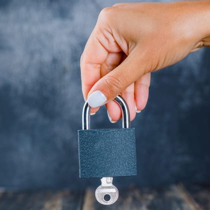 DHRUVINSRI Iron Padlock - 60mm Waterproof Brass Core Anti-Theft Door & Shed Lock